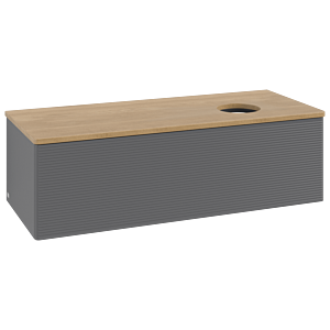 Villeroy & Boch Antao Waschtischunterschrank 1200x360x500mm L34111GK mit Beleuchtung mit Struktur FK/AP: GK/1