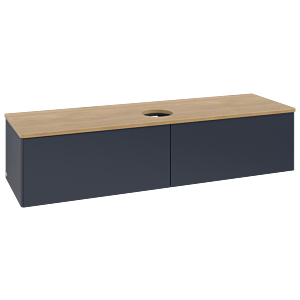 Villeroy &amp; Boch Antao vanity unit 1600x360x500mm L36011HG with lighting FK/AP: HG/1