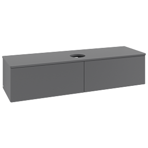 Villeroy & Boch Antao Waschtischunterschrank 1600x360x500mm L36110GK mit Beleuchtung mit Struktur FK/AP: GK/0