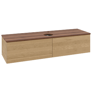 Villeroy & Boch Antao Waschtischunterschrank 1600x360x500mm L36152HN mit Beleuchtung mit Struktur FK/AP: HN/2