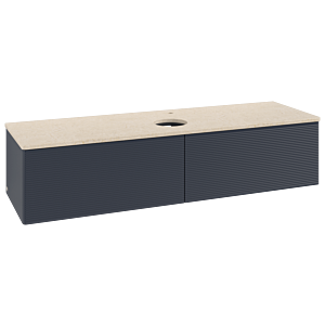 Villeroy & Boch Antao Waschtischunterschrank 1600x360x500mm L36153HG mit Beleuchtung mit Struktur FK/AP: HG/3