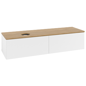 Villeroy & Boch Antao Waschtischunterschrank 1600x360x500mm L37111MT mit Beleuchtung mit Struktur FK/AP: MT/1
