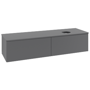 Villeroy & Boch Antao Waschtischunterschrank 1600x360x500mm L38110GK mit Beleuchtung mit Struktur FK/AP: GK/0