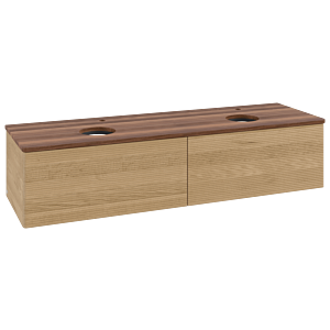 Villeroy & Boch Antao Waschtischunterschrank 1600x360x500mm L39152HN mit Beleuchtung mit Struktur FK/AP: HN/2