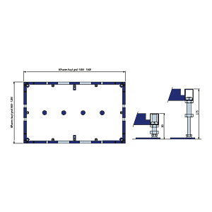 Villeroy and Boch mounting frame U91412200 with 4 central feet, for shower trays from 100 x 100 cm