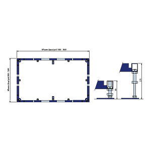 Villeroy und Boch Montagerahmen U91412400 Quaryl, für Duschwannen ab 100 x 100 cm