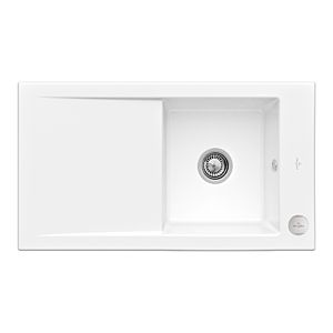 Villeroy and Boch Timeline 50 Flat flush-mounted sink 33072FKG with drain fitting and eccentric actuation, Snow White