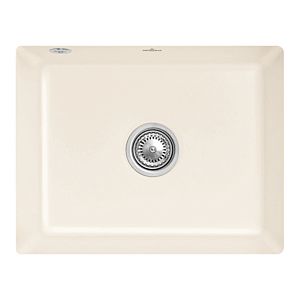 Villeroy and Boch undermount sink 331002FU with drain fitting and eccentric operation, Ivory