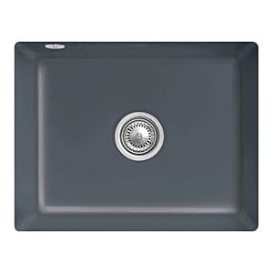 Villeroy and Boch undermount sink 331002i4 with drain fitting and eccentric operation, graphite