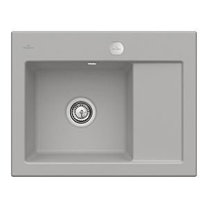 Villeroy &amp; Boch Subway 45 Compact built-in sink 331202KD left, with waste set and eccentric operation, 650 x 510 mm, Fossil