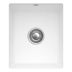 Villeroy and Boch undermount sink 332402RW with drain fitting and eccentric operation, Stone White