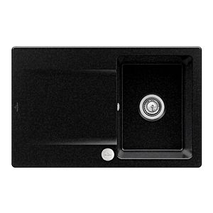 Villeroy und Boch Flächenbündige Spüle 33342FJ0 mit Ablaufgarnitur und Exzenterbetätigung, Chromit