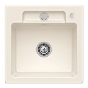 Villeroy et Boch Siluet évier 334502KR avec garniture de vidage et actionnement excentrique, Crema
