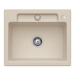 Villeroy et Boch Siluet évier 334602AM avec garniture de vidage et actionnement excentrique, Amande