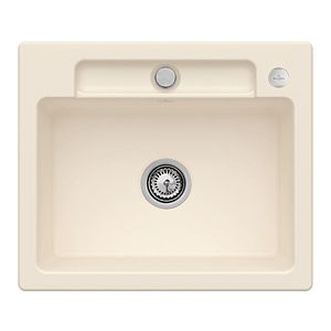 Villeroy and Boch Siluet sink 334602FU with drain fitting and eccentric actuation, Ivory