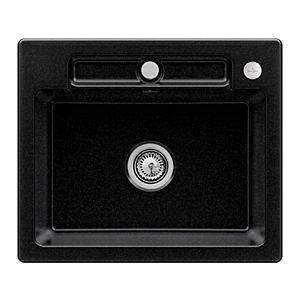 Villeroy et Boch Siluet évier 334602J0 avec garniture de vidage et actionnement excentrique, chromite