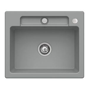 Villeroy et Boch Siluet évier 334602SL avec garniture de vidage et actionnement excentrique, Pierre