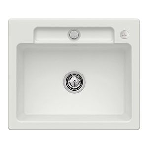 Villeroy und Boch Siluet Spüle 334602SM mit Ablaufgarnitur und Exzenterbetätigung, Steam