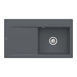 Villeroy and Boch Subway Style 50 built-in sink 335100i4 sink right, 900 x 510 mm, graphite CeramicPlus