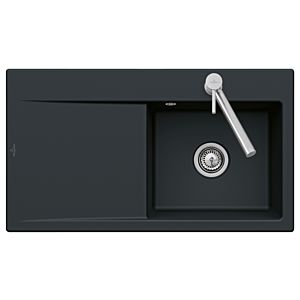 Villeroy and Boch Subway Style 50 built-in sink 335100S5 sink right, 900 x 510 mm, ebony
