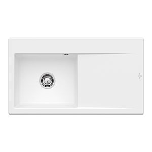 Évier Villeroy et Boch Subway Style 50 335200RW Évier à gauche, 900 x 510 mm, blanc pierre CeramicPlus