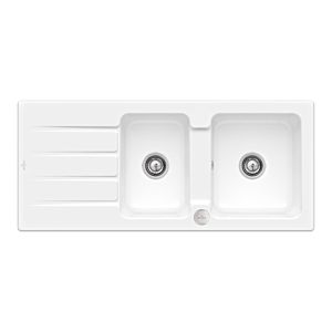 Villeroy &amp; Boch Architectura built-in sink 338002R1 with drain fitting and eccentric operation, white