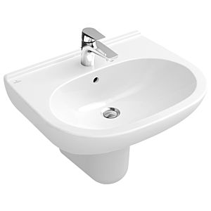 Villeroy & Boch O.Novo Waschtisch 516055R1 55 x 45 cm, weiss Ceramicplus, 1 Hahnloch
