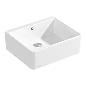 Villeroy et Boch évier simple cuve 636002R1 garniture de vidange avec actionnement excentrique, blanc