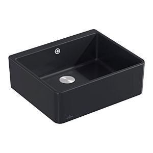 Villeroy et Boch évier simple cuve 636002S5 garniture de vidange à actionnement excentrique, Ébène