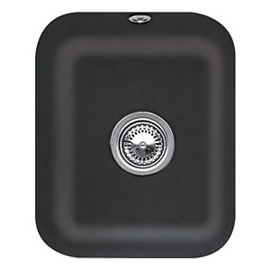 Villeroy et Boch évier sous plan 670402S5 avec garniture de vidage , actionnement excentrique, kit de fixation, Ébène