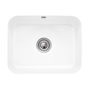 Villeroy und Boch Unterbauspüle 670601KG mit Ablaufgarnitur, Handbetätigung, Befestigungssatz, Snow White