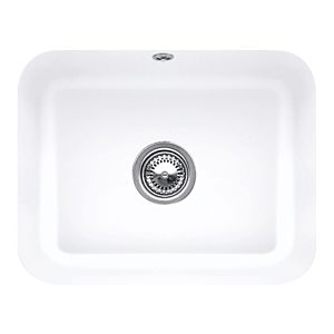Villeroy et Boch évier sous plan 670602RW avec garniture de vidage , actionnement excentrique, kit de fixation, Stone White