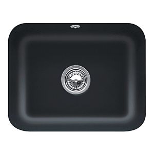 Villeroy et Boch évier sous plan 670602S5 avec garniture de vidage , actionnement excentrique, kit de fixation, Ébène