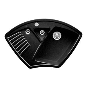 Villeroy und Boch Arena Eck Eckspüle 672902J0 Ablaufgarnitur, Exzenterbetätigung, Resteschale, Chromit