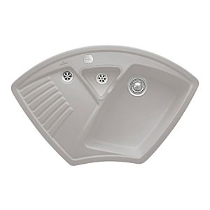 Villeroy und Boch Arena Eck Eckspüle 672902KD Ablaufgarnitur, Exzenterbetätigung, Resteschale, Fossil