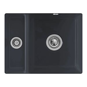 Villeroy and Boch undermount sink 675802i4 with drain fitting and eccentric operation, graphite