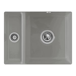 Villeroy and Boch undermount sink 675802KD with drain fitting and eccentric operation, Fossil