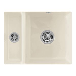 Villeroy and Boch undermount sink 675802KR with drain fitting and eccentric operation, Crema