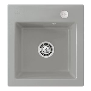 Villeroy und Boch Subway Flächenbündige Spüle 67812FKD mit Ablaufgarnitur und Exzenterbetätigung, Fossil