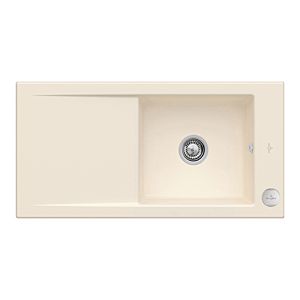 Villeroy and Boch Timeline 60 Flat flush-mounted sink 67902FFU with drain fitting and eccentric actuation, Ivory