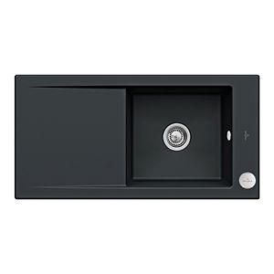 Villeroy and Boch Timeline 60 Flat flush-mounted sink 67902FS5 with drain fitting and eccentric actuation, Ebony