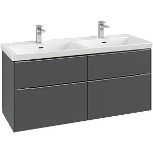 Meuble vasque Villeroy &amp; Boch Subway 3.0 C56802AF 127,2 x 56,6 x 47,8 cm, sans éclairage LED ni poignée, monochrome, vert tendre