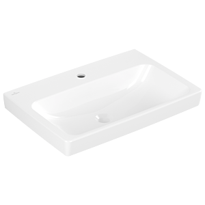 Villeroy und Boch Architectura Waschtisch 4A87KLT2 65x44,5cm, geschliffen, 1 Hahnloch, ohne Überlauf, weiß AntiBac C-plus