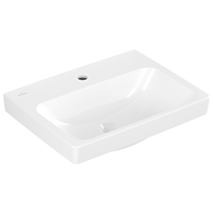 Villeroy und Boch Architectura Waschtisch 4A87MLT2 55x42cm, geschliffen, 1 Hahnloch, ohne Überlauf, weiß AntiBac C-plus