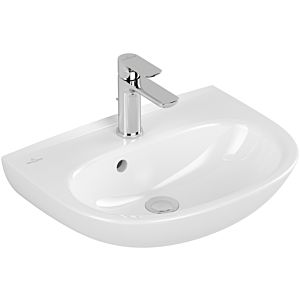 Villeroy und Boch O.novo Waschtisch 43405101 50x38cm, oval, Hahnloch ohne Überlauf, weiß