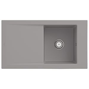 Villeroy & Boch Timeline évier intégré 330701KD avec jeu de déchets et fonctionnement manuel, fossile