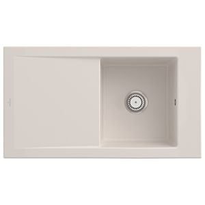 Villeroy & Boch Timeline évier encastré 330701KR avec jeu de déchets et fonctionnement manuel, crema