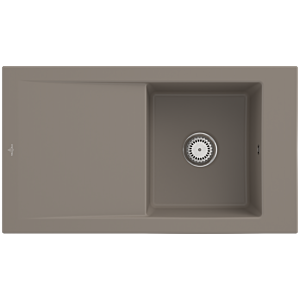 Villeroy & Boch Timeline sink 330701TR with waste set and manual operation, Timber