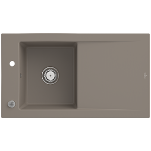Villeroy &amp; Boch Timeline built-in sink 330702TR with drain fitting and eccentric operation, Timber