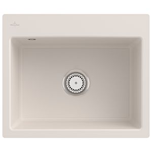 Villeroy and Boch Subway Flush-fitting sink 33091FKR with waste set and manual operation, crema